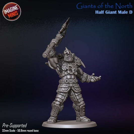 Half Giant Male, Pose D - Giants of the North - Unpainted Miniature