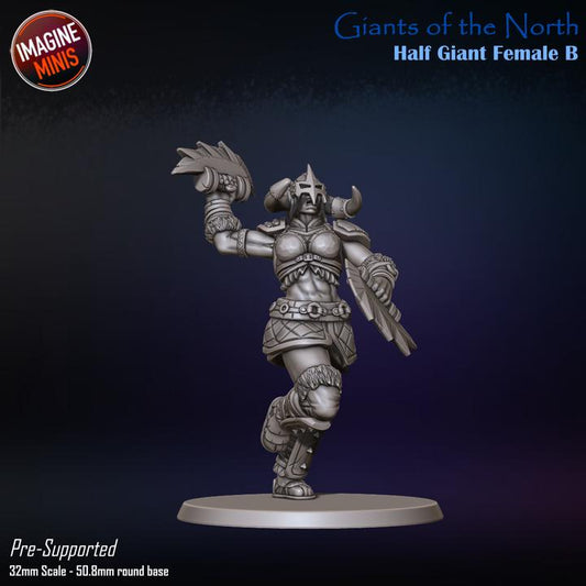 Half Giant Female, Pose B - Giants of the North - Unpainted Miniature