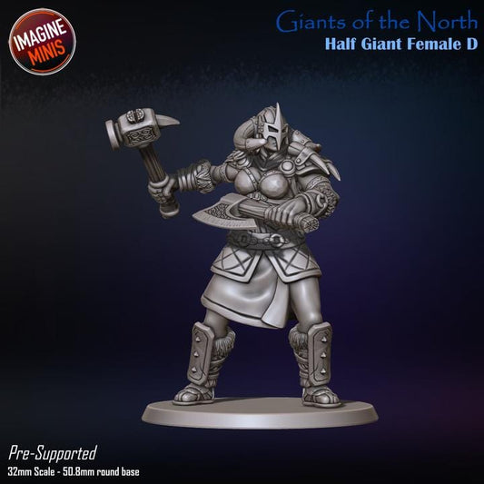 Half Giant Female, Pose D - Giants of the North - Unpainted Miniature