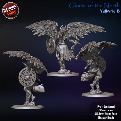 Giant Valkyrie, Pose B - Giants of the North - Unpainted Miniature