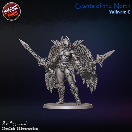 Giant Valkyrie, Pose C - Giants of the North - Unpainted Miniature