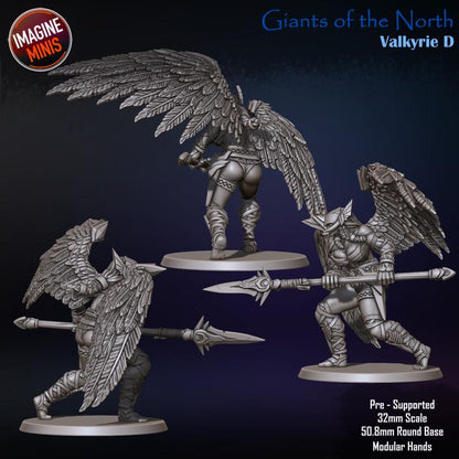 Giant Valkyrie, Pose D - Giants of the North - Unpainted Miniature