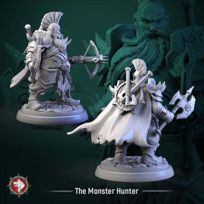 Dwarven Monster Hunter - Unpainted Miniature