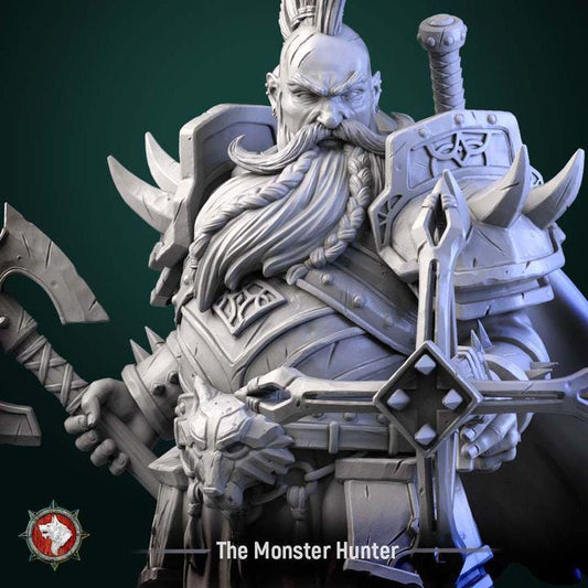 Dwarven Monster Hunter - Unpainted Miniature
