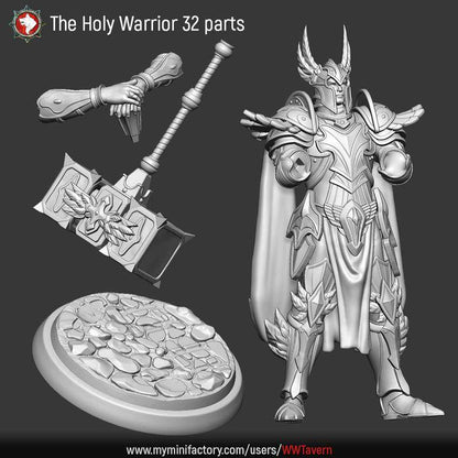 Holy Warrior, Divine Paladin - Unpainted Miniature