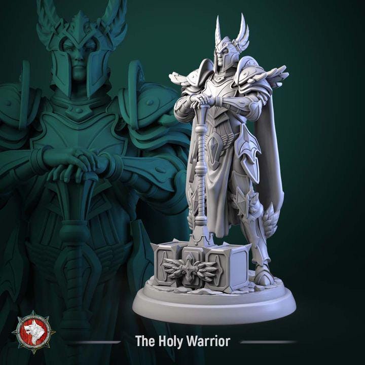 Holy Warrior, Divine Paladin - Unpainted Miniature