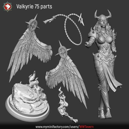 Valkyrie, Celestial Warrior - Unpainted Miniature