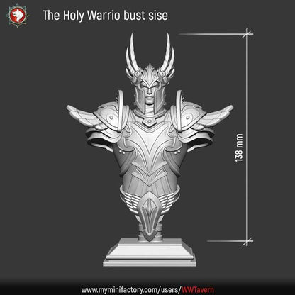 Holy Warrior - Unpainted Miniature Bust