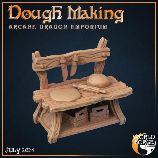 Dough Making Table - Arcane Dragon Emporium - 32mm Scale - Unpainted Miniature
