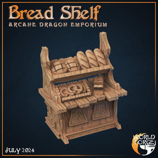 Bread Shelf - Arcane Dragon Emporium - 32mm Scale - Unpainted Miniature