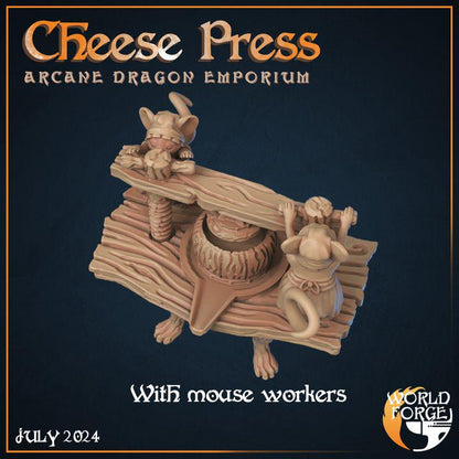 Cheese Press - Arcane Dragon Emporium - 32mm Scale - Unpainted Miniature