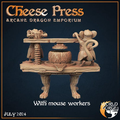 Cheese Press - Arcane Dragon Emporium - 32mm Scale - Unpainted Miniature