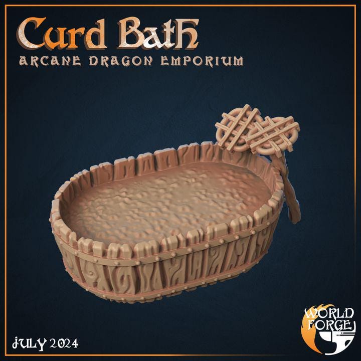 Curd Bath - Arcane Dragon Emporium - 32mm Scale - Unpainted Miniature