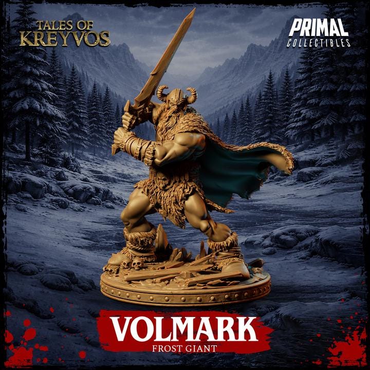 Frost Giant, Volmark - Tales of Kreyvos - Unpainted Miniature