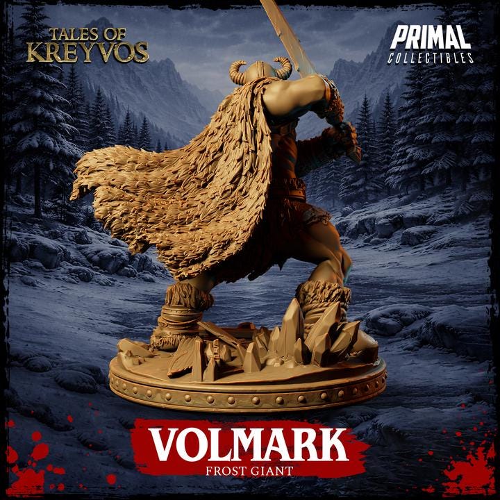Frost Giant, Volmark - Tales of Kreyvos - Unpainted Miniature