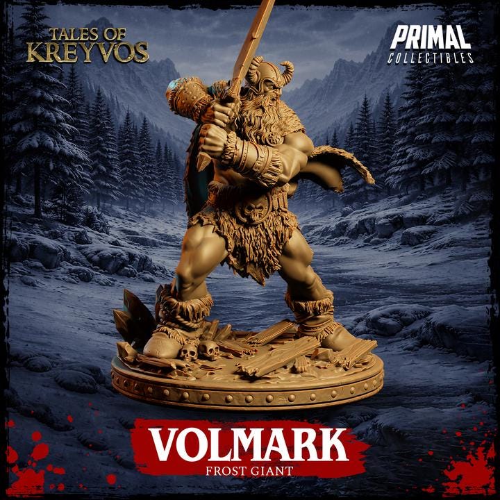 Frost Giant, Volmark - Tales of Kreyvos - Unpainted Miniature