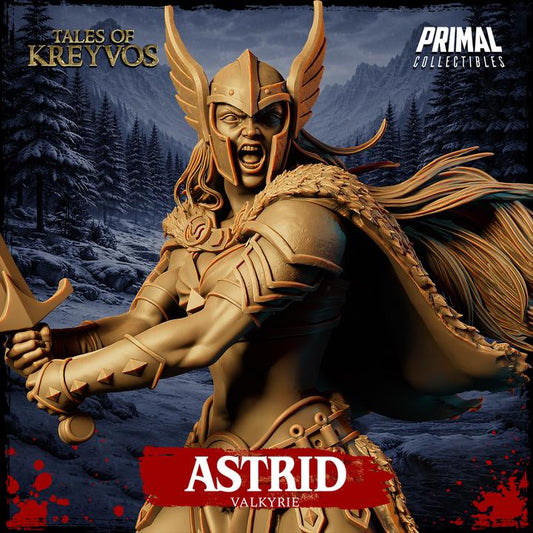 Astrid, Valkyrie - Tales of Kreyvos - Unpainted Miniature