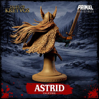 Astrid, Valkyrie, Tales of Kreyvos - Unpainted Miniature Bust