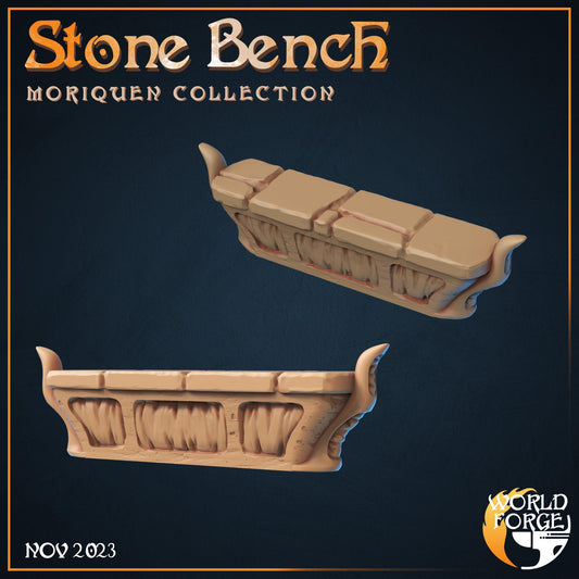 Stone Benches, Set of 4 - Moriquen Collection - Unpainted Miniature