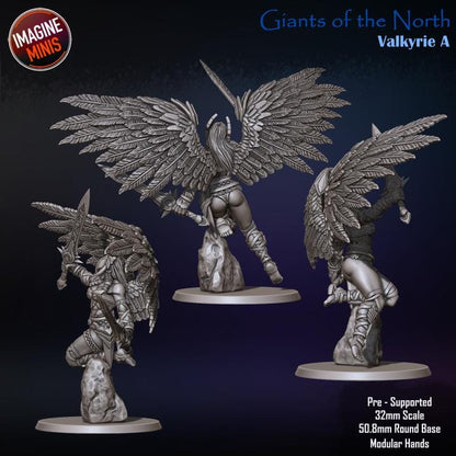 Giant Valkyrie, Pose A - Giants of the North - Unpainted Miniature