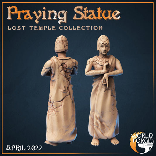 Temple Statues, 2 Poses - Lost Temple Collection - Unpainted Miniature
