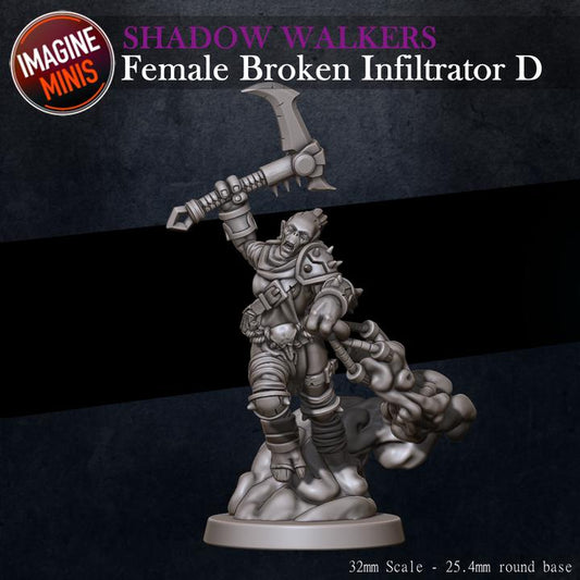 Female Broken Infiltrator, D - Shadow Walkers Set - Unpainted Miniature