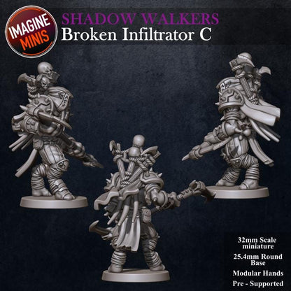 Broken Infiltrator, C - Shadow Walkers Set - Unpainted Miniature