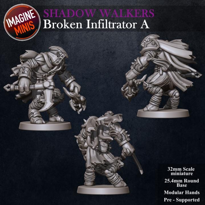 Broken Infiltrator, A - Shadow Walkers Set - Unpainted Miniature