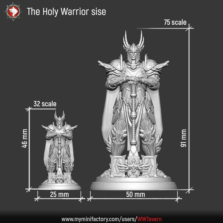 Holy Warrior, Divine Paladin - Unpainted Miniature