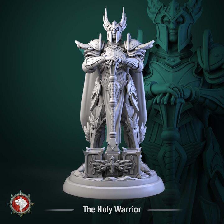 Holy Warrior, Divine Paladin - Unpainted Miniature