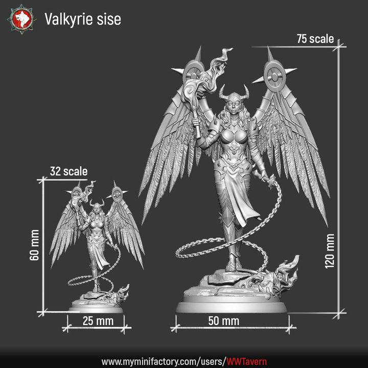 Valkyrie, Celestial Warrior - Unpainted Miniature
