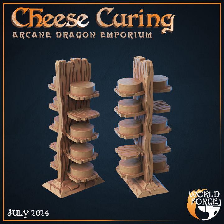 Cheese Curing Stand - Arcane Dragon Emporium - 32mm Scale - Unpainted Miniature