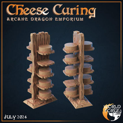 Cheese Curing Stand - Arcane Dragon Emporium - 32mm Scale - Unpainted Miniature