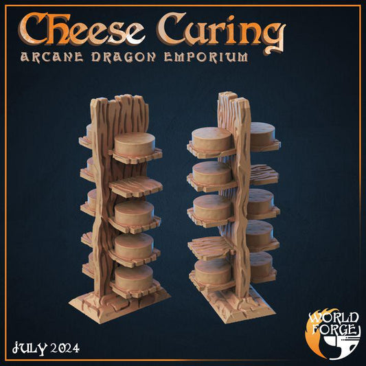 Cheese Curing Stand - Arcane Dragon Emporium - 32mm Scale - Unpainted Miniature