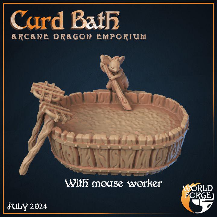 Curd Bath - Arcane Dragon Emporium - 32mm Scale - Unpainted Miniature