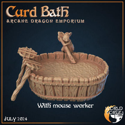 Curd Bath - Arcane Dragon Emporium - 32mm Scale - Unpainted Miniature