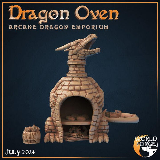Dragon Oven - Arcane Dragon Emporium - 32mm Scale - Unpainted Miniature