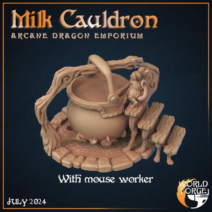 Milk Cauldron - Arcane Dragon Emporium - 32mm Scale - Unpainted Miniature