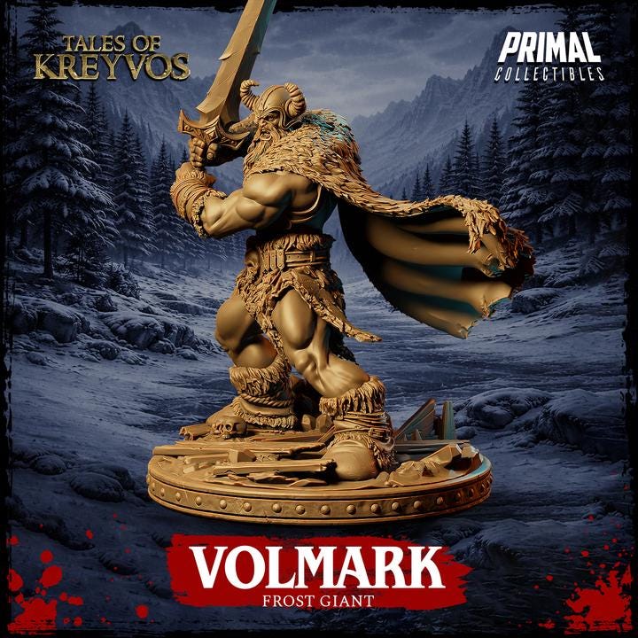 Frost Giant, Volmark - Tales of Kreyvos - Unpainted Miniature
