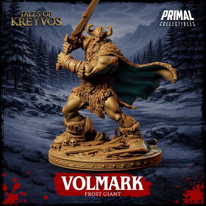 Frost Giant, Volmark - Tales of Kreyvos - Unpainted Miniature