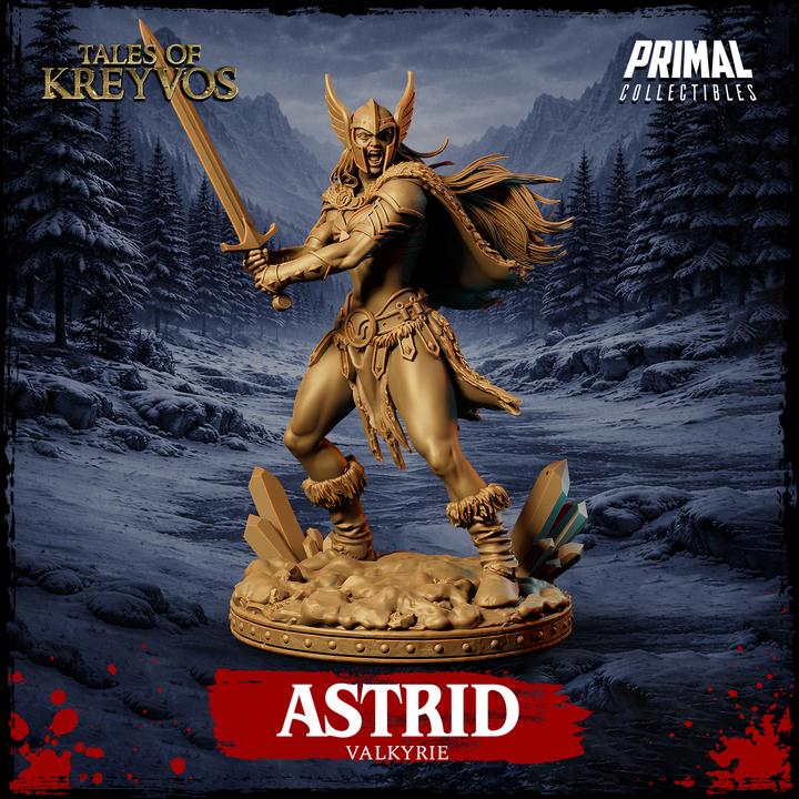 Astrid, Valkyrie - Tales of Kreyvos - Unpainted Miniature