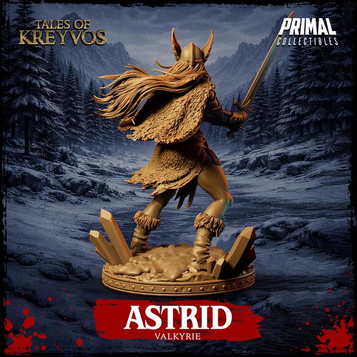 Astrid, Valkyrie - Tales of Kreyvos - Unpainted Miniature