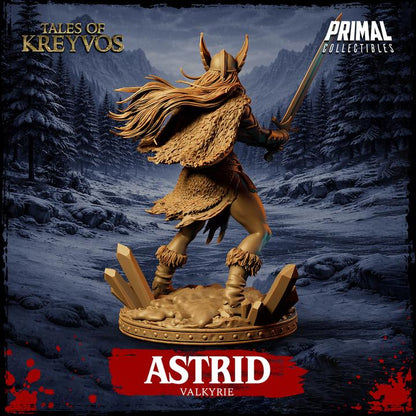 Astrid, Valkyrie - Tales of Kreyvos - Unpainted Miniature