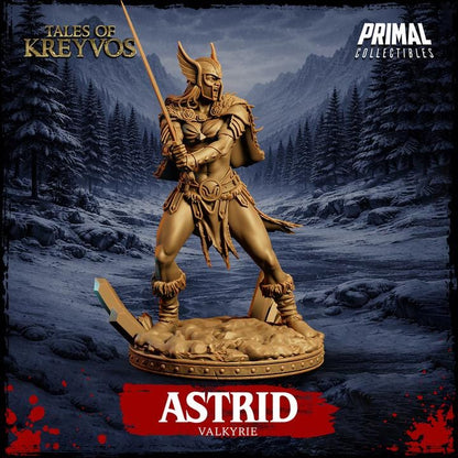 Astrid, Valkyrie - Tales of Kreyvos - Unpainted Miniature