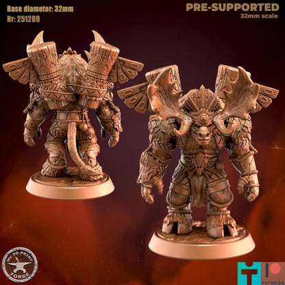 Mountain Minotaur Standing - 32mm Scale - Unpainted Miniature
