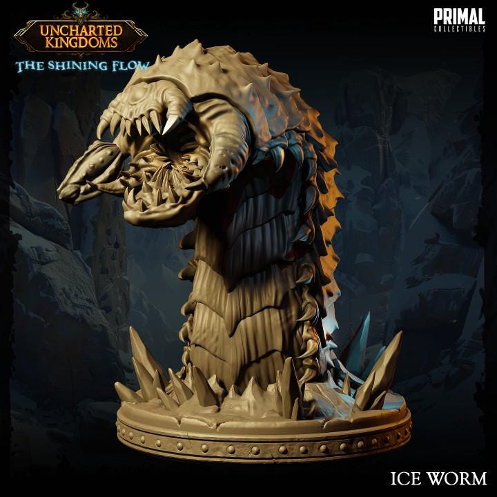 Ice Worm - Uncharted Kingdoms - Unpainted Miniature