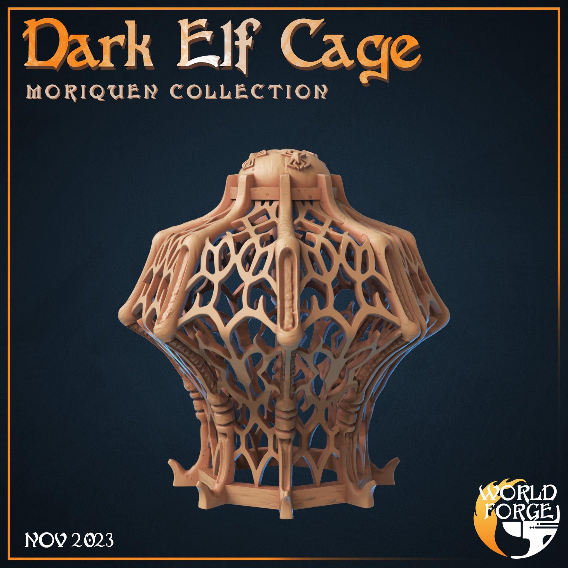 Dark Elf Cage - Moriquen Collection - Unpainted Miniature