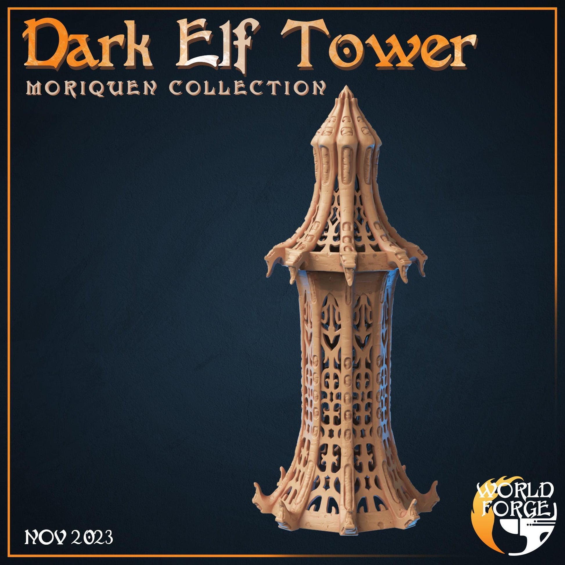 Dark Elf Tower - Moriquen Collection - Unpainted Miniature