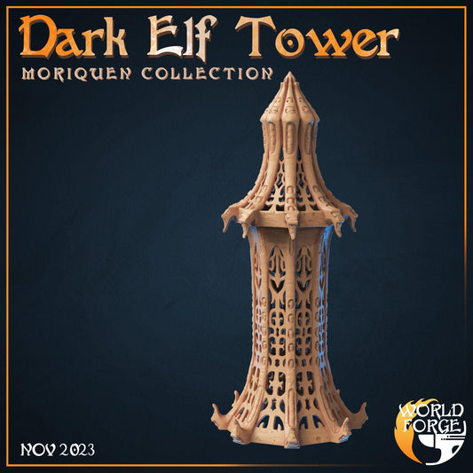 Dark Elf Tower - Moriquen Collection - Unpainted Miniature