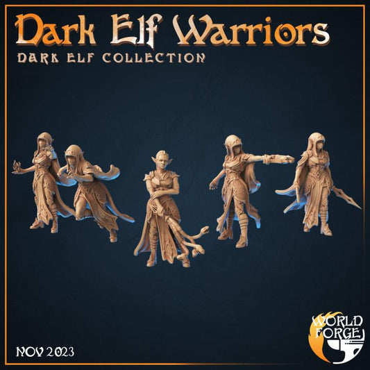 Dark Elf Warriors - Moriquen Collection - Unpainted Miniature